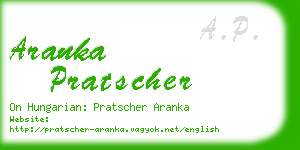 aranka pratscher business card